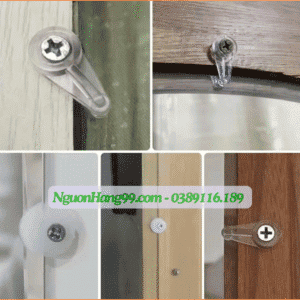 Kẹp nhựa giữ kính, giữ gương – có vít bắt chắc chắn, dễ lắp, bền đẹp.
